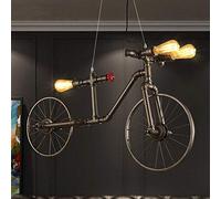 HYGJUS Bicycle Pendant lamp,Industrial Steampunk lamp Antique Water Pipe Ceiling Pendant Light,3 Lights Edison Metal Retro Hanging Light for Industrial Style Shop Restaurant Bar Barbershop Cafe