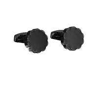 HYgloF Cufflinks Cufflinks Men's Black Round Buttons Formal Business Shirt Cufflinks gemelli Camicia Uomo