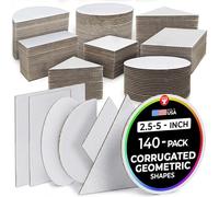 Hygloss 67640 Corru-Shapes Corrugated Pieces (Pack of 140)