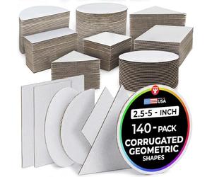 Hygloss 67640 Corru-Shapes Corrugated Pieces (Pack of 140)