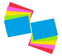 Hygloss Blank Postcards For Mailing- 100-Pack Personalize-Your-Own Mailable Assorted Bright Postcard - 4” x 5 ½” - For Invitations, Thank you Cards, Greeting Cards, Classroom Activity, Pen Pal Letters