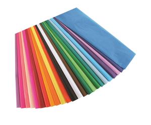 Hygloss Bleeding Tissue Paper Assortment - Multi-Color, 12 x 18 in, 100 Sheets, Non-Toxic, Made in USA, 88128