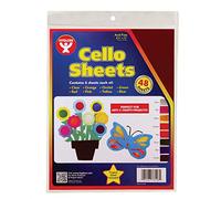 Hygloss Cellophane Cello Sheets 8.5-Inch x 11-Inch 4-6 Each of 8 Colors