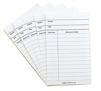 Hygloss Library Cards, Paper, White, 3" x 5"