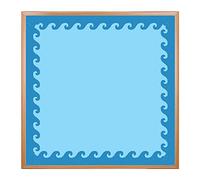 Hygloss Paper Classroom Die-Cut Borders 3-Inch x 36-Inch - Blue Waves