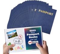 Hygloss Products 32600 Blank Passport | 4.2 x 5.5 Realistic Textured Card Stock, 24 Blank Pages, Geography and World Classroom Decor, Travel Party Decorations