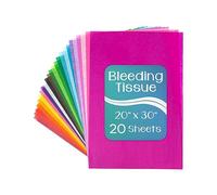 Hygloss Products Bleeding Tissue Assortment- Multi-Color Assortment 20 x 30 Inch, 20 Sheets