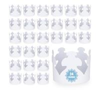 Hygloss Products Inc. HYG65243 White Crowns Pack Of 24