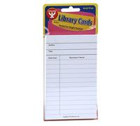 Hygloss Products Library Checkout Cards - White Due Date Note Index Cards - 3 x 5 Inches, 50 Pack