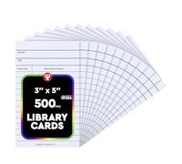 Hygloss Products Library Checkout Cards - White Due Date Note Index Cards - 3 x 5 Inches, 500 Pack