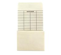 Hygloss Products Manila Library Due Pocket Envelopes Inches, 500 Pack (15654), Paper, High Back with Date 6.25 x 3.5