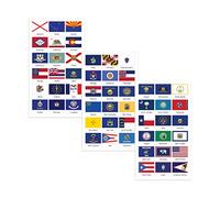 Hygloss Products US State Flags Stickers for Kids and Teachers, 216Total Stickers, Includes 4 Sets of All 50 United States Flags