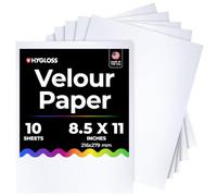 Hygloss Velour Paper, White, 8.5" x 11"