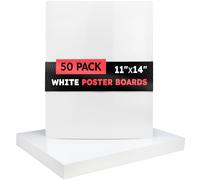Hygloss White Poster Board 11x14 Inch, 50-Pack - Blank Cardstock for School Supplies, Projects, Signs & Displays - Durable 12pt Thickness, Easy to Cut & Decorate - Versatile for Classrooms & Events