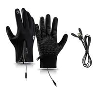 HygoSport Rechargeable Heated Electric Touchscreen Gloves,HygoSport Ultimate Touchscreen Thermal Winter Gloves,Unisex Thermal Gloves,Windproof Waterproof (M,Black)