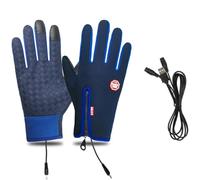 HygoSport Rechargeable Heated Electric Touchscreen Gloves,HygoSport Ultimate Touchscreen Thermal Winter Gloves,USB Waterproof Thermal Gloves (M,Blue-a)