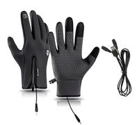 HygoSport Rechargeable Heated Electric Touchscreen Gloves,HygoSport Ultimate Touchscreen Thermal Winter Gloves,Unisex Thermal Gloves,Windproof Waterproof (M,Grey)