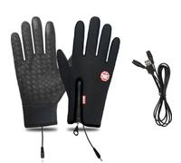 HygoSport Rechargeable Heated Electric Touchscreen Gloves,HygoSport Ultimate Touchscreen Thermal Winter Gloves,USB Waterproof Thermal Gloves (M,Black-a)