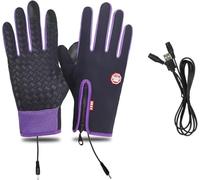 HygoSport Rechargeable Heated Electric Touchscreen Gloves,HygoSport Ultimate Touchscreen Thermal Winter Gloves,Unisex Thermal Gloves,Windproof Waterproof (M,Purple)