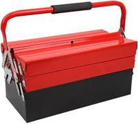 HYGRAD® 3 Tier Tool Box Large Traditional Style Tool Storage Box Cantilever Tool Carry Case Box