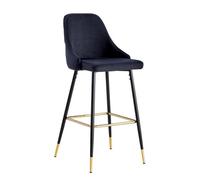 Hygrad Built to Survive 2X Bar Stools Velvet Breakfast Chair Kitchen Pub High Counter Stool Restaurant
