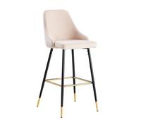 Hygrad Built to Survive 2X Bar Stools Velvet Breakfast Chair Kitchen Pub High Counter Stool Restaurant