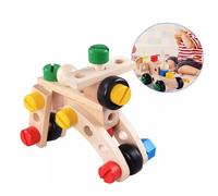 Hygrad Built to Survive 36Pcs Diy Wooden Construction Building Blocks Toy Educational Creative Playset For Kids, Stem Learning, Safe & Eco-Friendly Wood