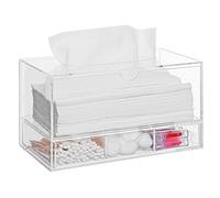 Hygrad Built to Survive Acrylic Tissue Box Cover Holders Multi Dispenser Cosmetic Organizer in Clear Hygrad Built to Survive Clear