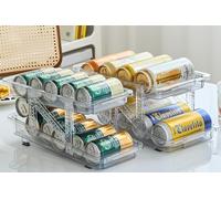 Hygrad Built to Survive Adjustable Soda Can Dispenser Fridge Drink Can Storage Drink Organiser in Clear Hygrad Built to Survive Clear
