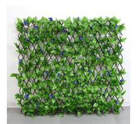 Hygrad Built to Survive Artificial Hedge Flower Garden Trellis Screen Expandable 1X2M Privacy Panel With Willow Frame & Uv Protection For Outdoor Use