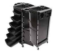 Hygrad Built to Survive Barber Salon Beauty Salon Lockable Trolley Cabinet Storage Cart in Black Hygrad Built to Survive Black