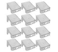 HYGRAD BUILT TO SURVIVE Double Layer Shoe Rack Slots Organizer 25 X 23 X 12.7cm Stacker Space - Saving Transparent Plastic Shoe Holder - Stand Shoe Rack Wardrobe Storage For Cabinet (Silver, 12 pcs)