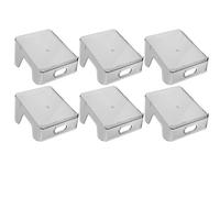 HYGRAD BUILT TO SURVIVE Double Layer Shoe Rack Slots Organizer 25 X 23 X 12.7cm Stacker Space - Saving Transparent Plastic Shoe Holder - Stand Shoe Rack Wardrobe Storage For Cabinet (Silver, 6 pcs)