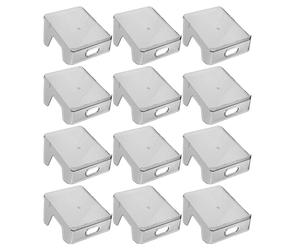 HYGRAD BUILT TO SURVIVE Double Layer Shoe Rack Slots Organizer 25 X 23 X 12.7cm Stacker Space - Saving Transparent Plastic Shoe Holder - Stand Shoe Rack Wardrobe Storage For Cabinet (Silver, 12 pcs)