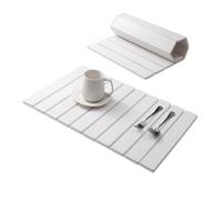 Diatomite Stone Drying Mat 60×40 cm - Super Absorbent Fast-Drying Mat with Non-Slip Base, Foldable Bathroom & Kitchen Mat, Food-Grade Material, Multi-Use for Bath, Pets, Dishes & Countertops (White)