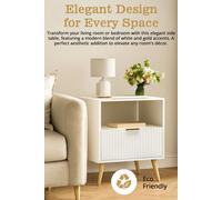 Hygrad Built to Survive Free Standing White Wooden Bedside Sofa End Table Nightstand Hygrad Built to Survive White