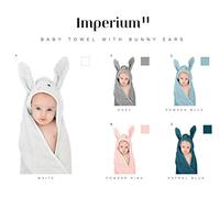 HYGRAD BUILT TO SURVIVE Imperium 11 100% Soft Cotton Hooded Bunny Rabbit Unisex Baby Kids Childern Towel Wrap up In 5 Colours (Grey)