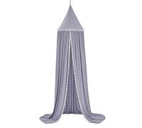 HYGRAD BUILT TO SURVIVE Kids Bed Canopy Round Dome 240cm Canopy for Princess Girls Mosquito Net for Children's Bedroom Nursery Room Decoration Baby Crib (Grey)