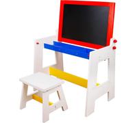 Hygrad Built to Survive Kids Multi-Purpose Study Table & Stool Set With Blackboard Wooden Learning Desk For Reading, Drawing, Writing Creative Play