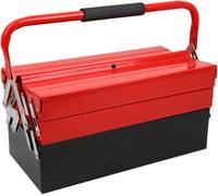 Hygrad Built to Survive Large Metal Tool Box Heavy Duty 3 Tier Cantilever Portable Tool Case With Handle Alloy Steel Build For Builders & Mechanics Tool