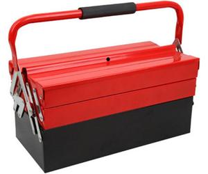 Hygrad Built to Survive Large Metal Tool Box Heavy Duty 3 Tier Cantilever Portable Tool Case With Handle Alloy Steel Build For Builders & Mechanics Tool