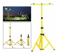 Hygrad Built to Survive Led Work Light Tripod Stand Heavy Duty Telescopic Floodlight Mount, 160Cm Adjustable Steel Frame For Outdoor Use