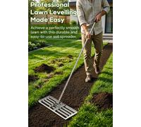 Hygrad Built to Survive Manual Soil Grass Compost Spreader Rake Tool Levelling Garden in Silver Hygrad Built to Survive Silver