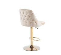 Hygrad Built to Survive Set Of 2 Adjustable Breakfast Velvet Bar Stools Swivel Gas Lift Chair Kitchen Barstool Cafe Pub