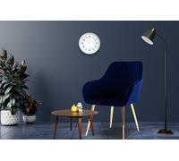 Hygrad Built to Survive Set of 2 Velvet Dining Chair Padded Seat Gold Legs Kitchen Home Office Lounge Chair in Blue Hygrad Built to Survive Blue