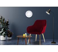 Hygrad Built to Survive Set of 2 Velvet Dining Chair Padded Seat Gold Legs Kitchen Home Office Lounge Chair in Red Hygrad Built to Survive Red