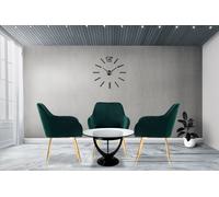 Hygrad Built to Survive Set of 2 Velvet Dining Chair Padded Seat Gold Legs Kitchen Home Office Lounge Chair in Green Hygrad Built to Survive Green