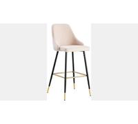 Hygrad Built to Survive Velvet Bar Stools Set Of 2 Breakfast Chairs Backrest, Counter Chairs High Stools For Kitchen Island/home Upholstered Seat