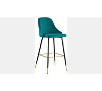 Hygrad Built to Survive Velvet Bar Stools Set Of 2 Breakfast Chairs Backrest, Counter Chairs High Stools For Kitchen Island/home Upholstered Seat