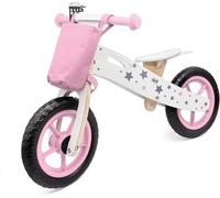 HYGRAD® Kids Balance Bike Kids Learner Balance Bike Wooden Childrens Training Bike First Bike Push Bike For Training For Children Aged 3+ (Pink)